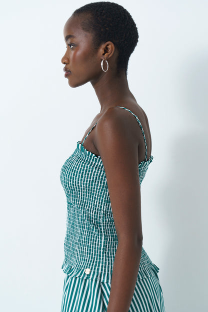 Bandeau Shirred Top