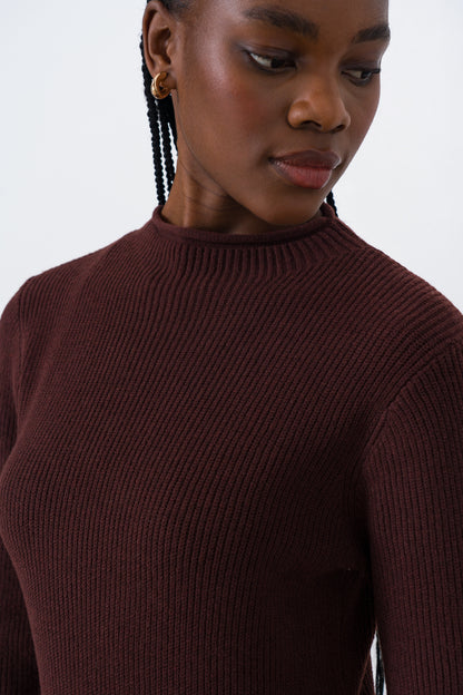 Hi-Neck Knit Dress