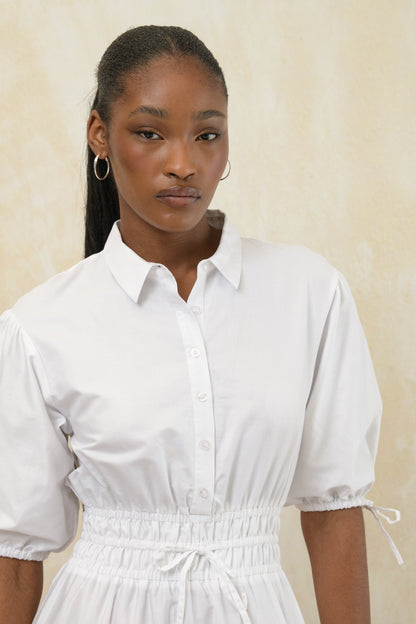 Elasticated Waist Shirt Dress