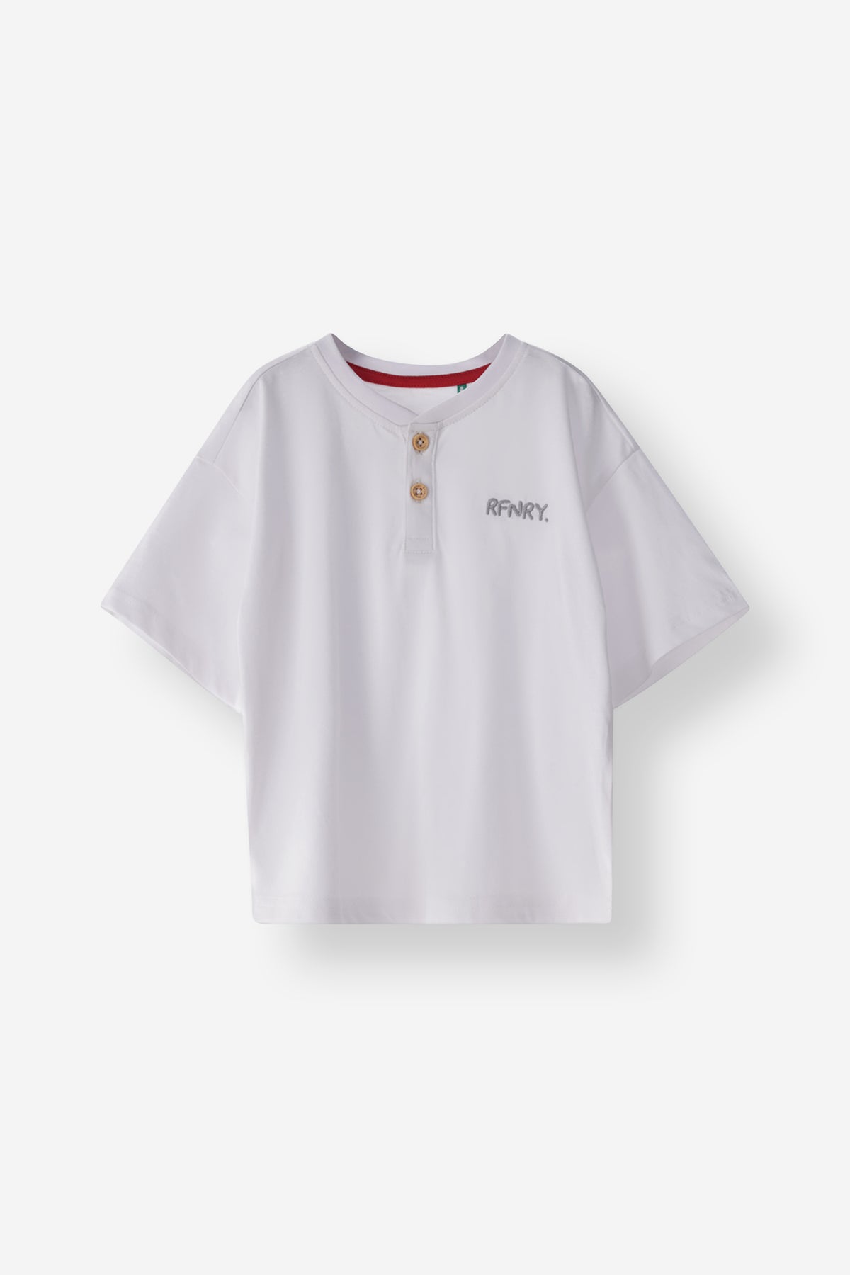 Loose Fit Henley Neck Tee