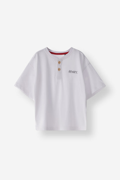 Loose Fit Henley Neck Tee