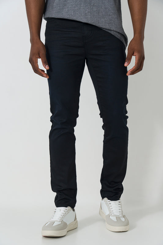 Coated Denim Skinny Jeans