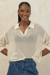Relaxed Open Knit Top