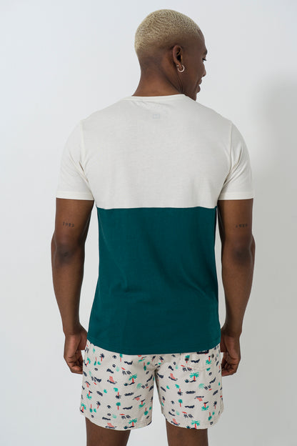 Branded Two Tone T-Shirt