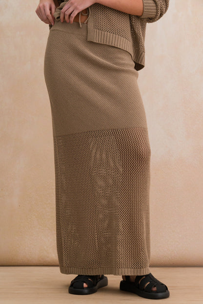 Knit Column Maxi Skirt