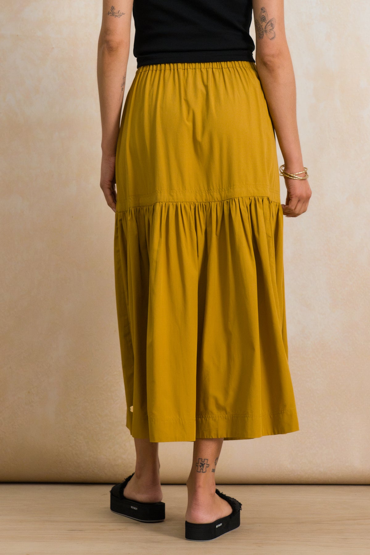 Relaxed Cutline Skirt