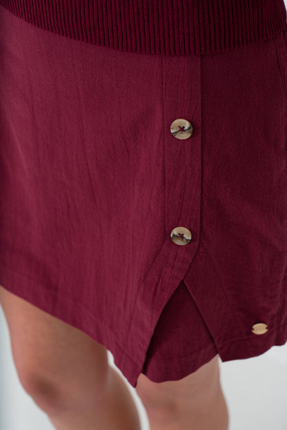 Button Detail Skort
