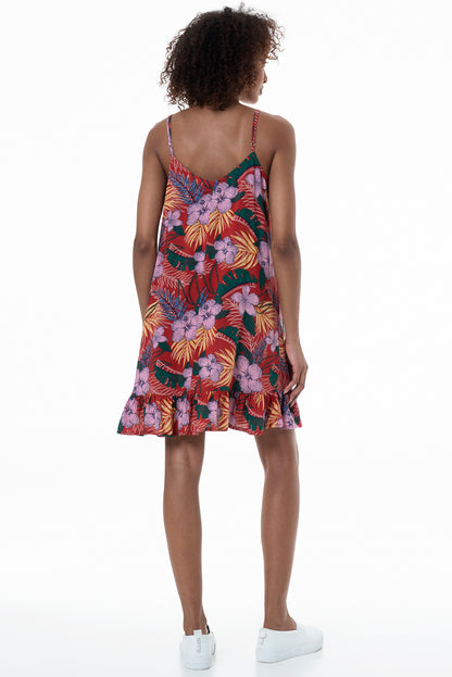 Strappy Frill Hem Dress