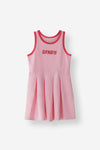 Fitted Pleated Ringer Dress