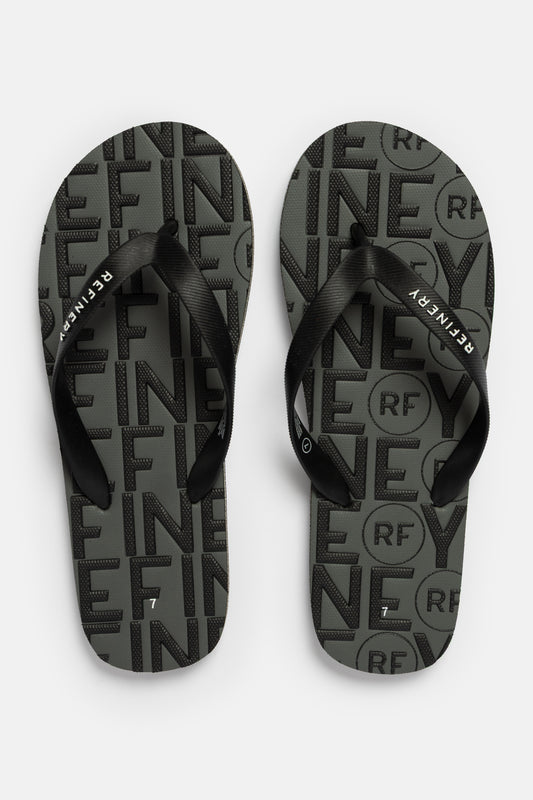 Mismatch Logo Flip Flops