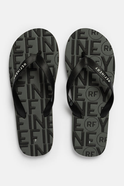 Mismatch Logo Flip Flops