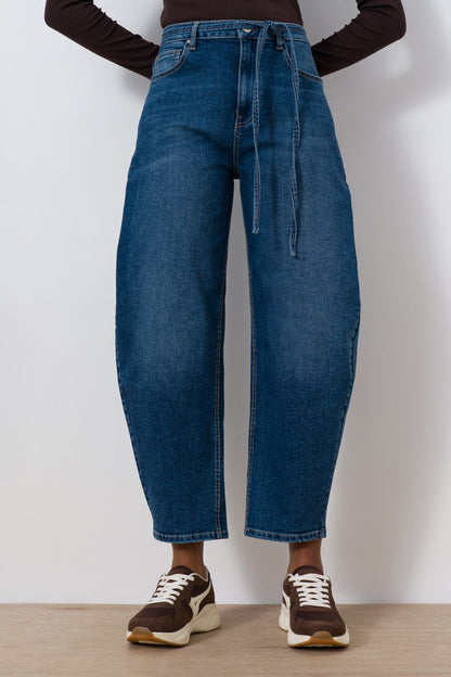 High Rise Barrel Jeans