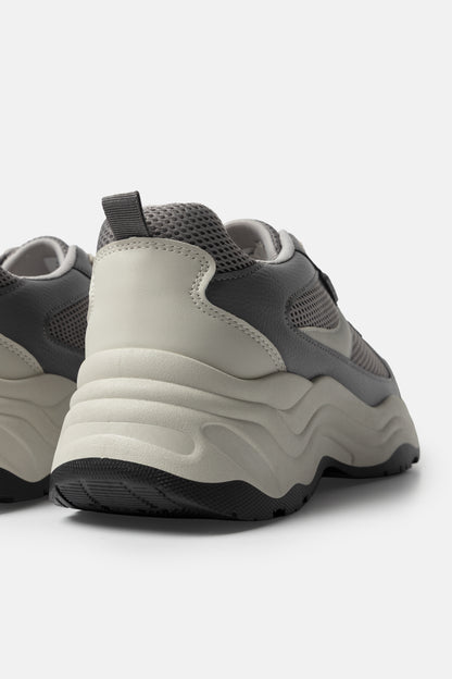 Mesh Panel Platform Sneakers
