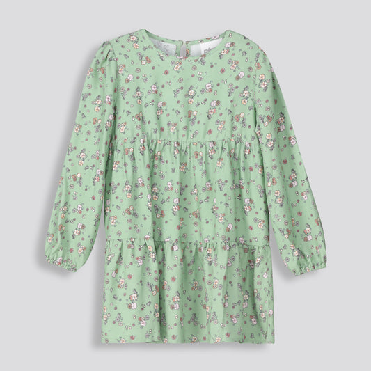 Girls Floral Tiered Dress