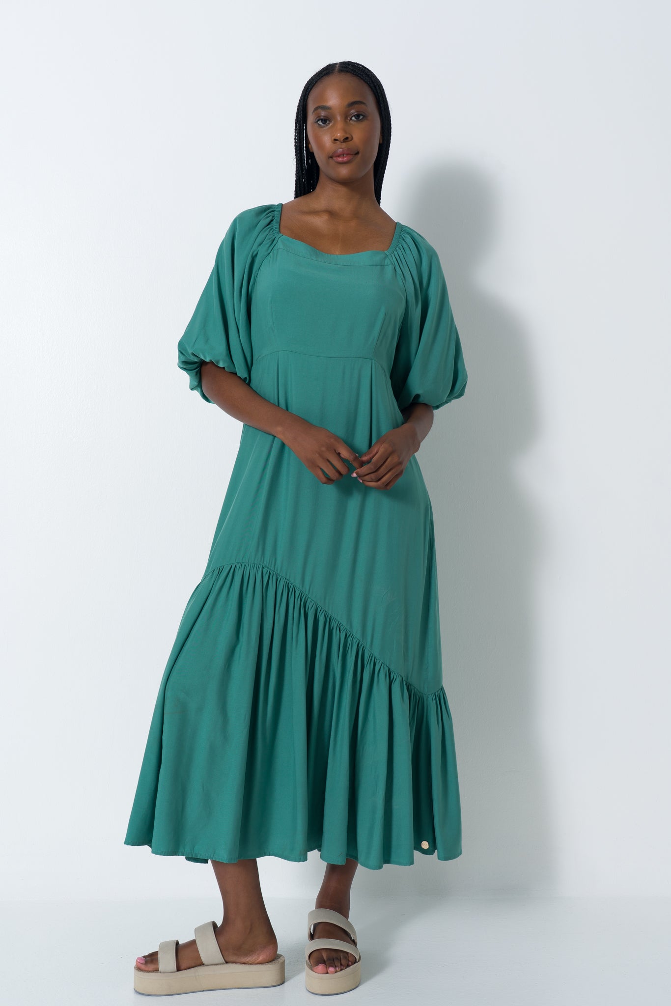 asymmetrical-frill-dress
