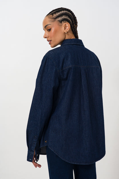 Dark Wash Denim Shirt