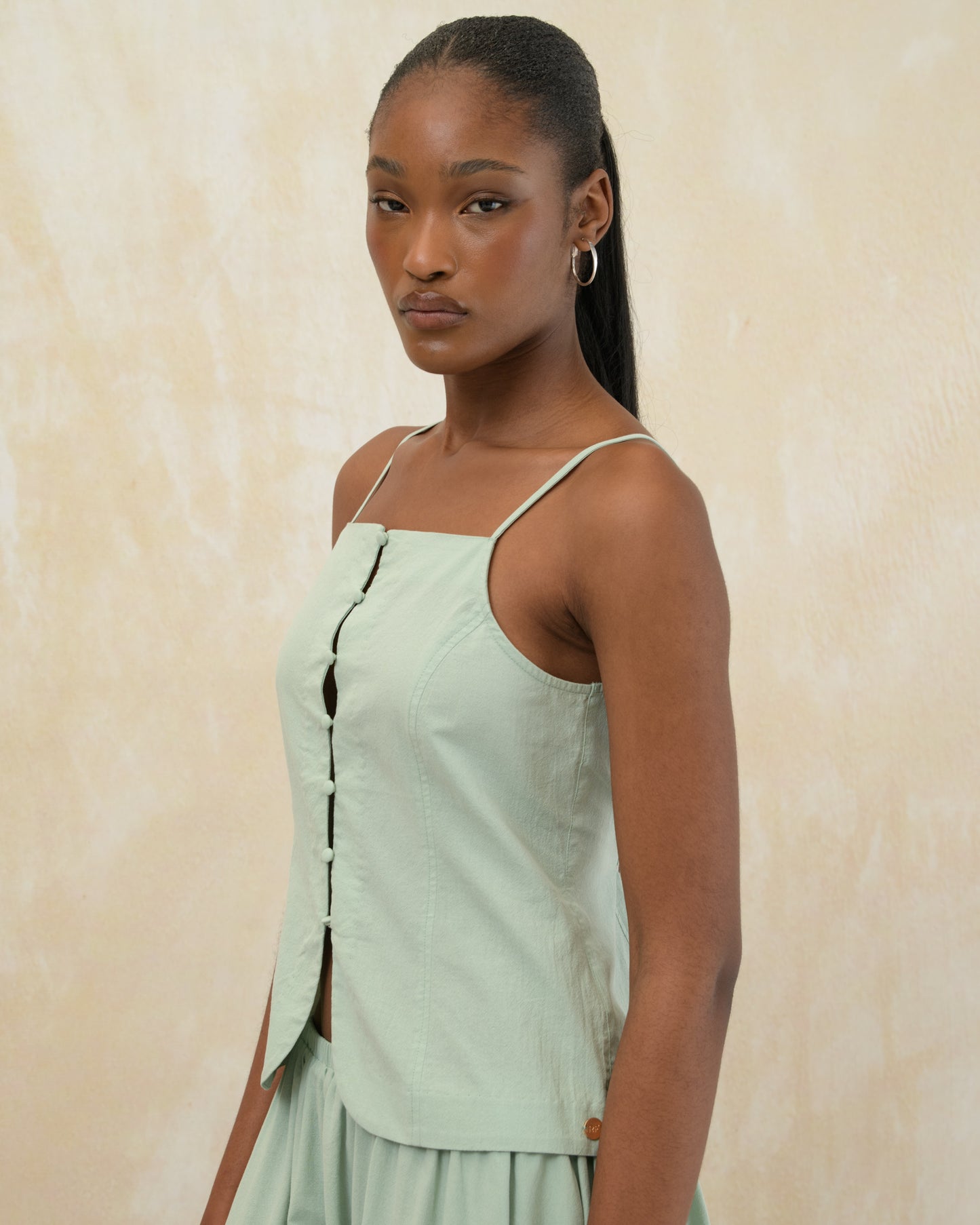 Strappy Button Vest