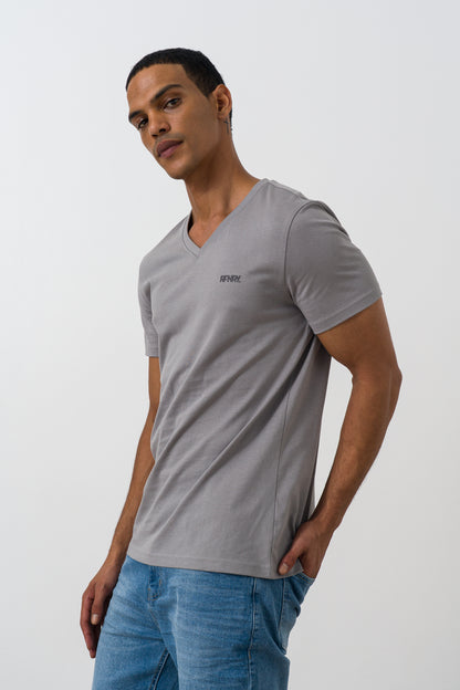 Branded V-neck T-shirt