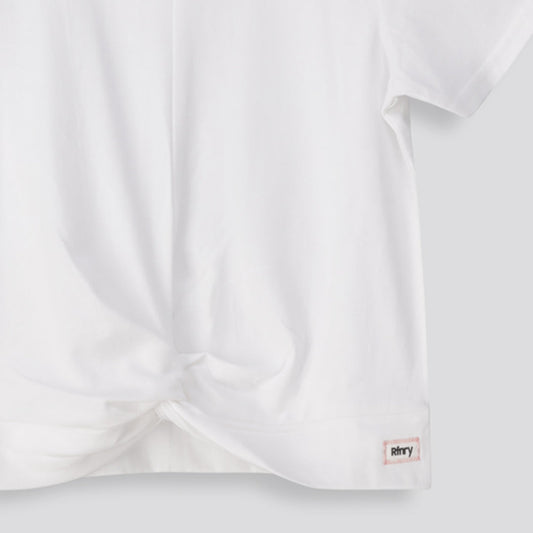 Girls Fashion Tee Optic White