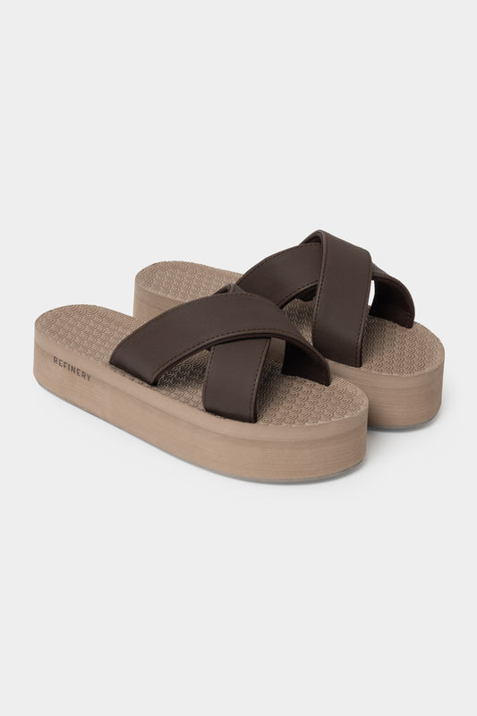 Crossover Platform Sandal