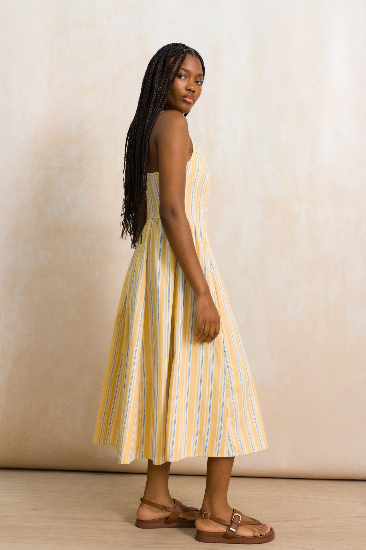 V-Neck Midi Dress