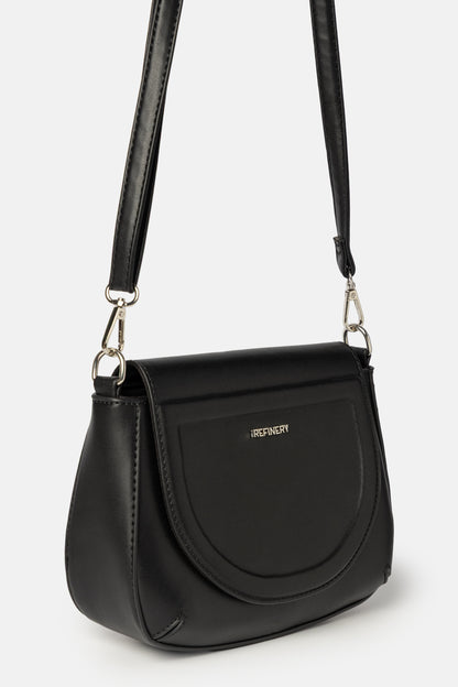 Curved Flap Crossbody Bag