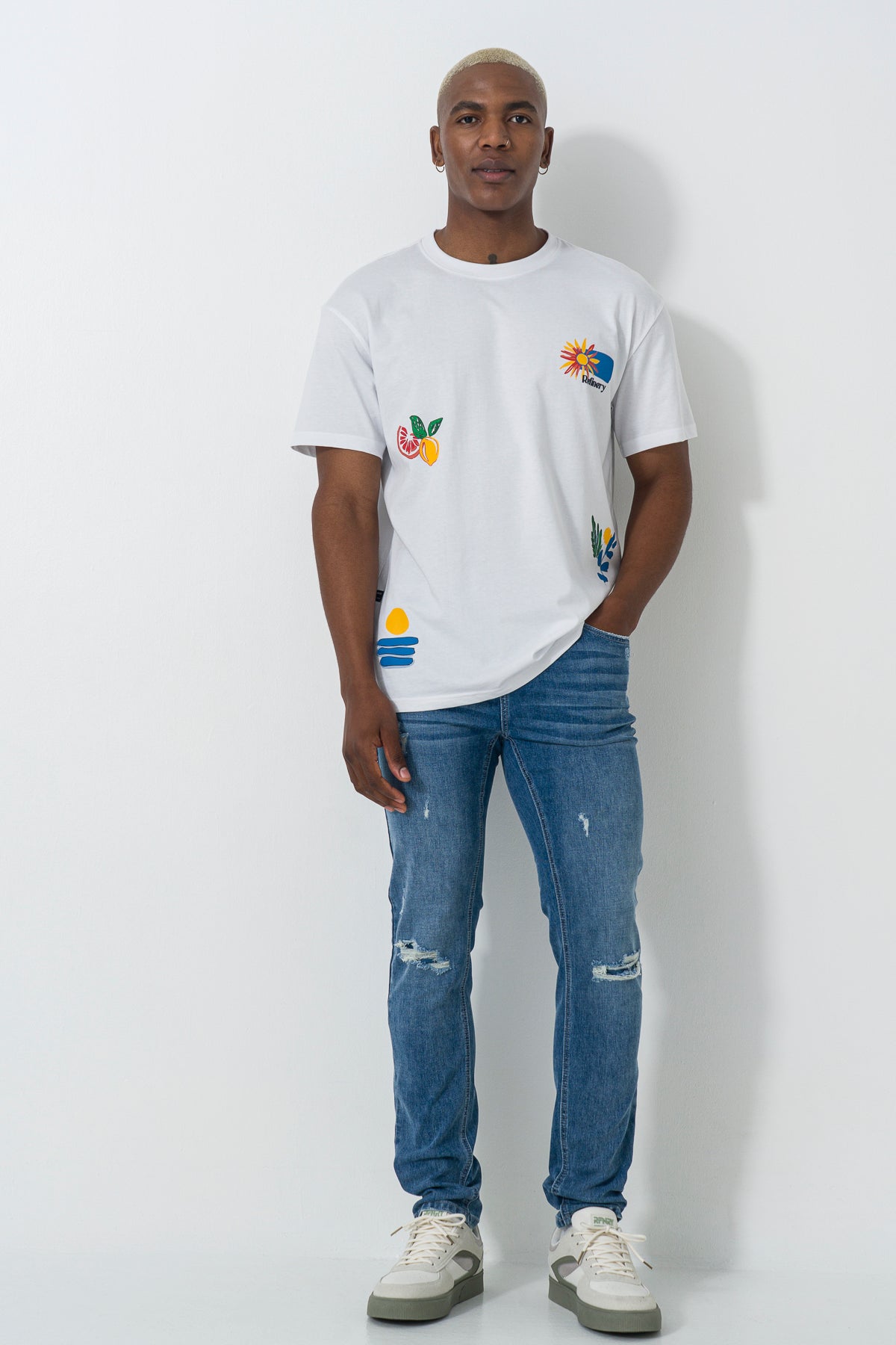 Rf02 Mid Wash Skinny Jeans