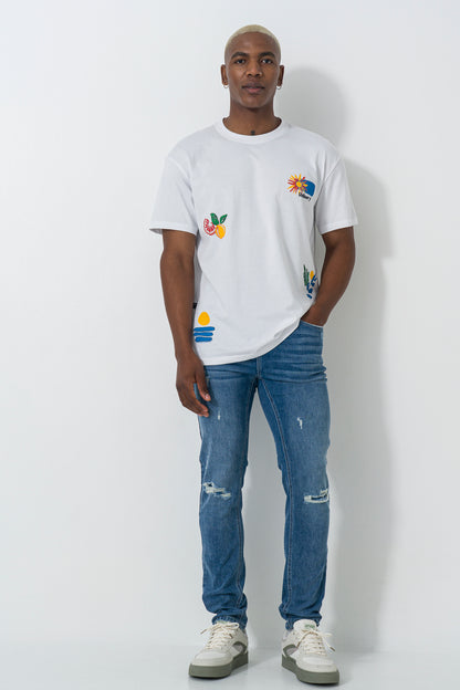 Rf02 Mid Wash Skinny Jeans