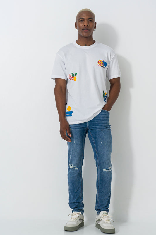 Rf02 Mid Wash Skinny Jeans