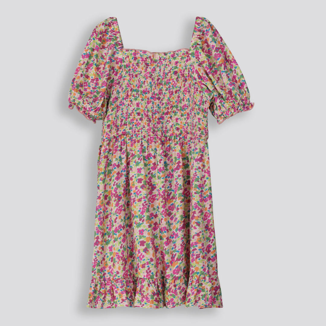 Girls Mock Wrap Dress