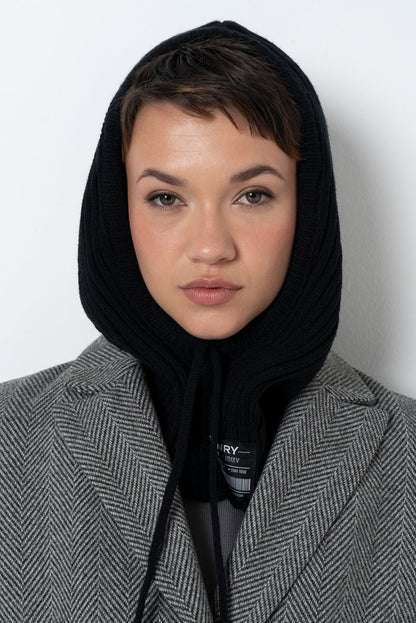 Knitted Hood Black