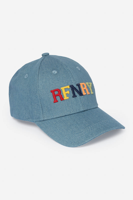 Kids Denim Baseball Cap -Blue Denim