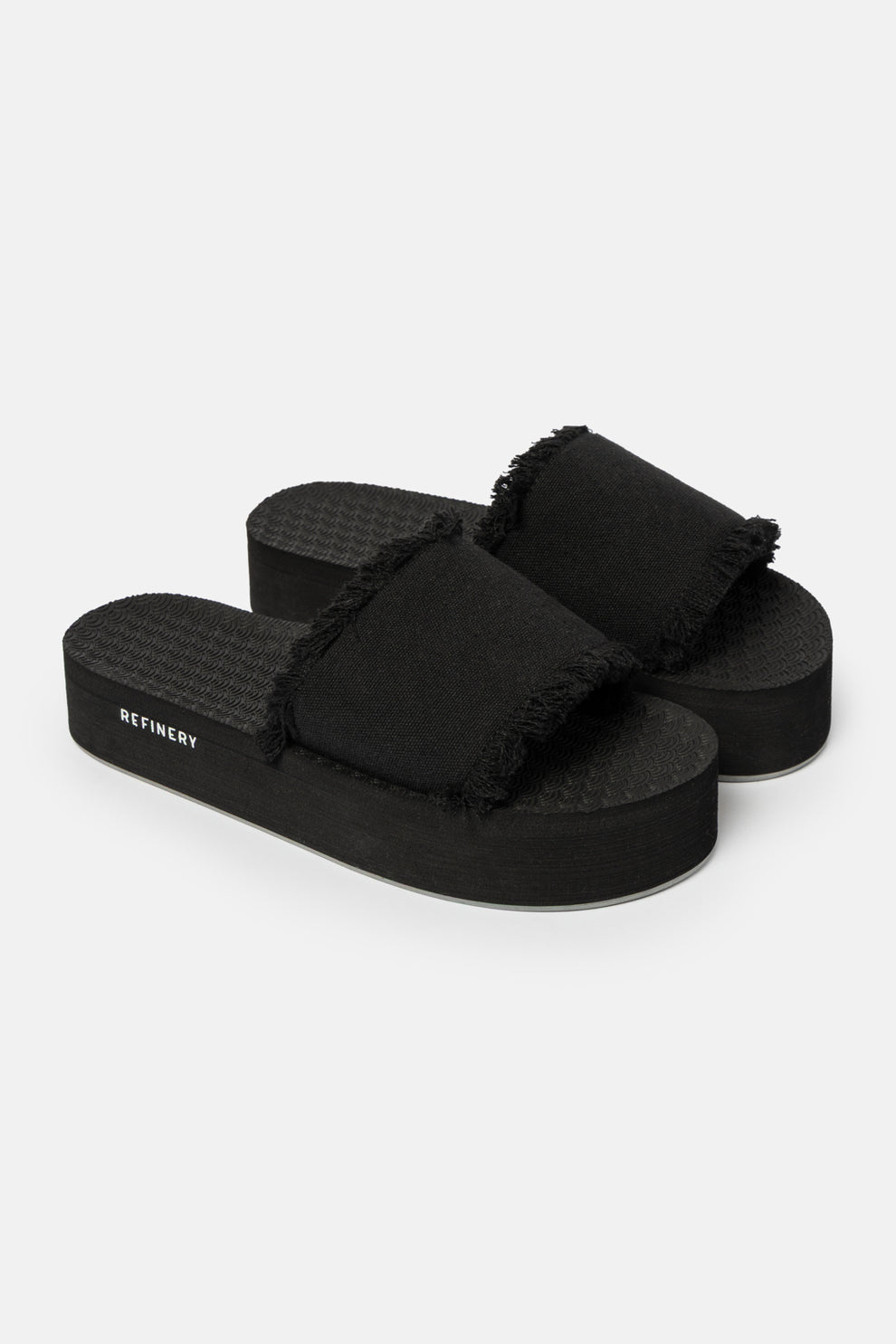 Platform Frayed Slide Sandals from REFINERY – Refinery