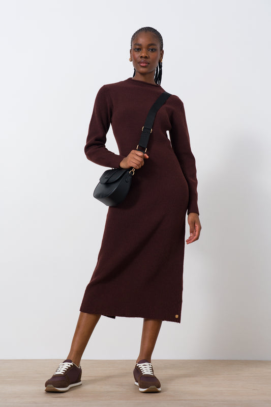 Hi-Neck Knit Dress