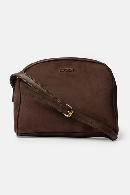 Suede-Look Crossbody Bag