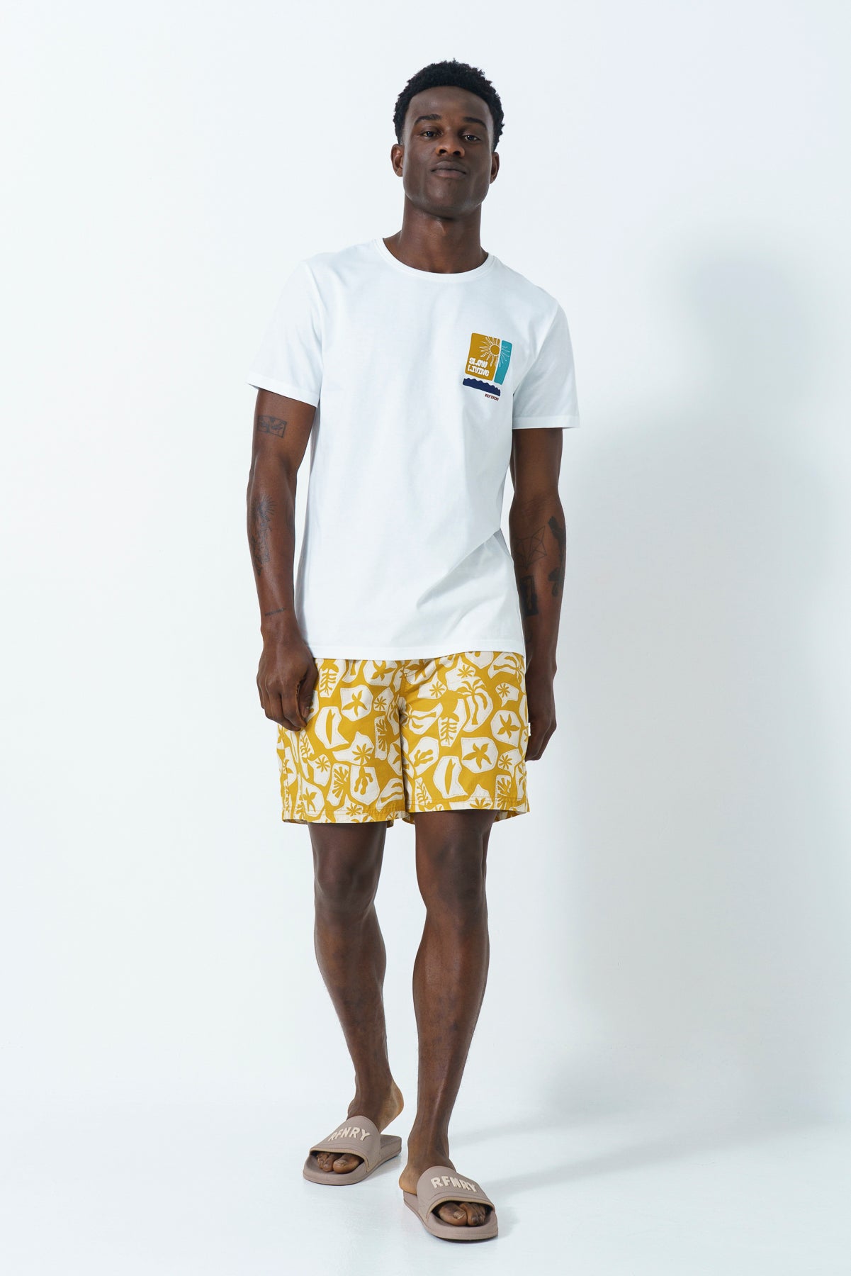 Abstract Pool Shorts