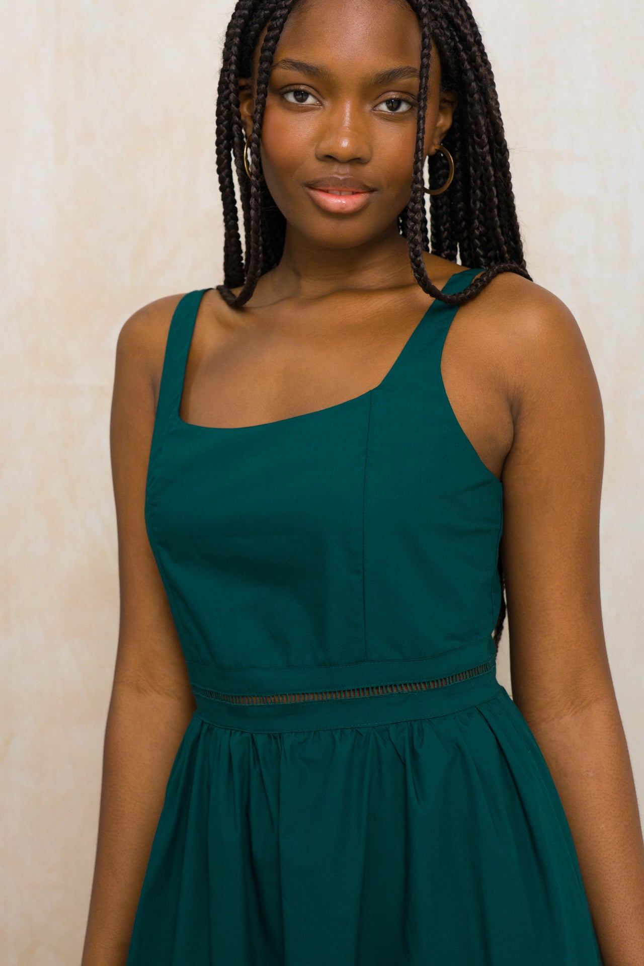Square Neck Midi Dress
