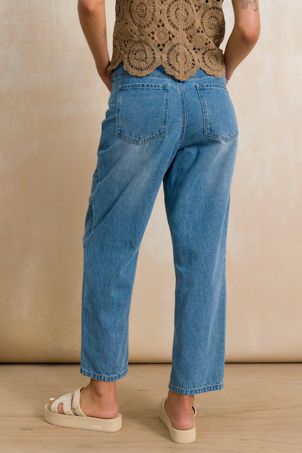 Straight-Leg Denim Jeans