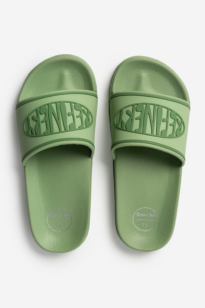 Embossed Logo Slip On Slide
