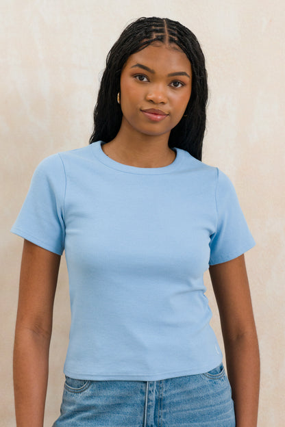High Neck Fitted Tee