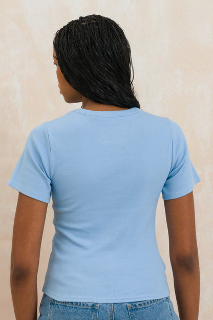 High Neck Fitted Tee
