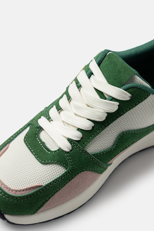 Multi-paneled Runner Sneakers
