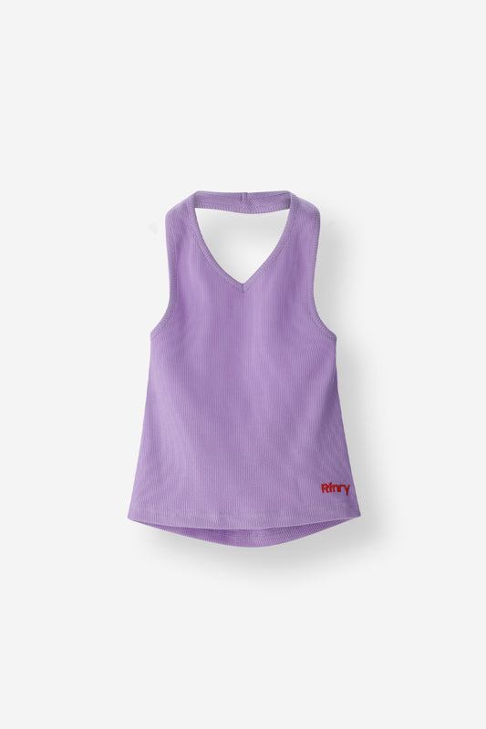 Girls Lilac Halter Neck Top