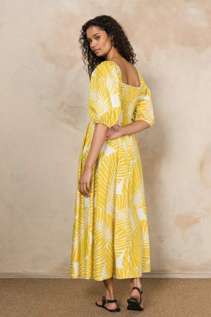 Square Neck Puff Sleeve Dress