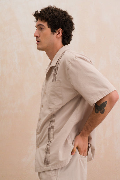 Pintuck Boxy Shirt