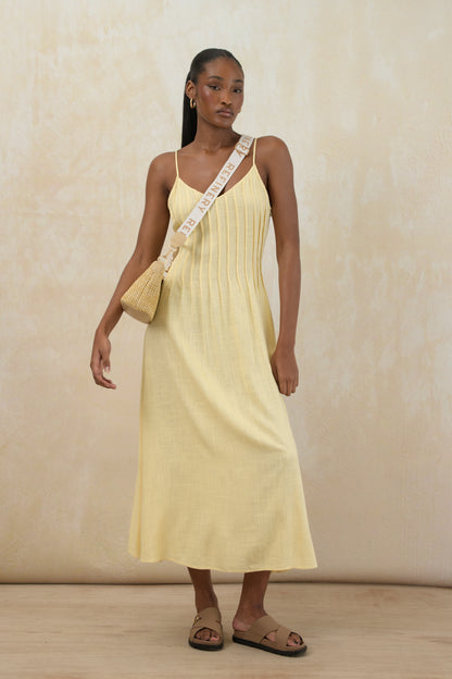 Pleated Midi Dress