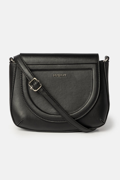 Curved Flap Crossbody Bag