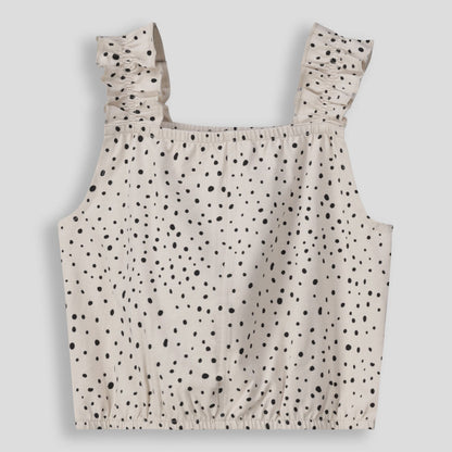 Girls Frill Sleeve Top