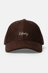 Suede-Look Script Logo Cap
