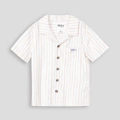 Boys Stripe Shirt - Off White
